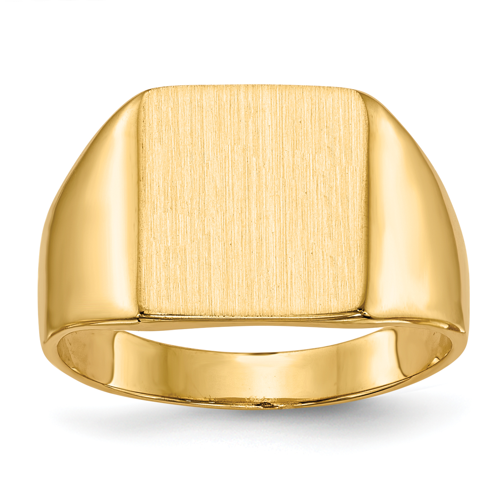 14k 11.0x11.5mm Closed Back Signet Ring (RS358A)