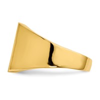 14K 12.0x13.0mm Square Closed Back Mens Signet Ring view 3