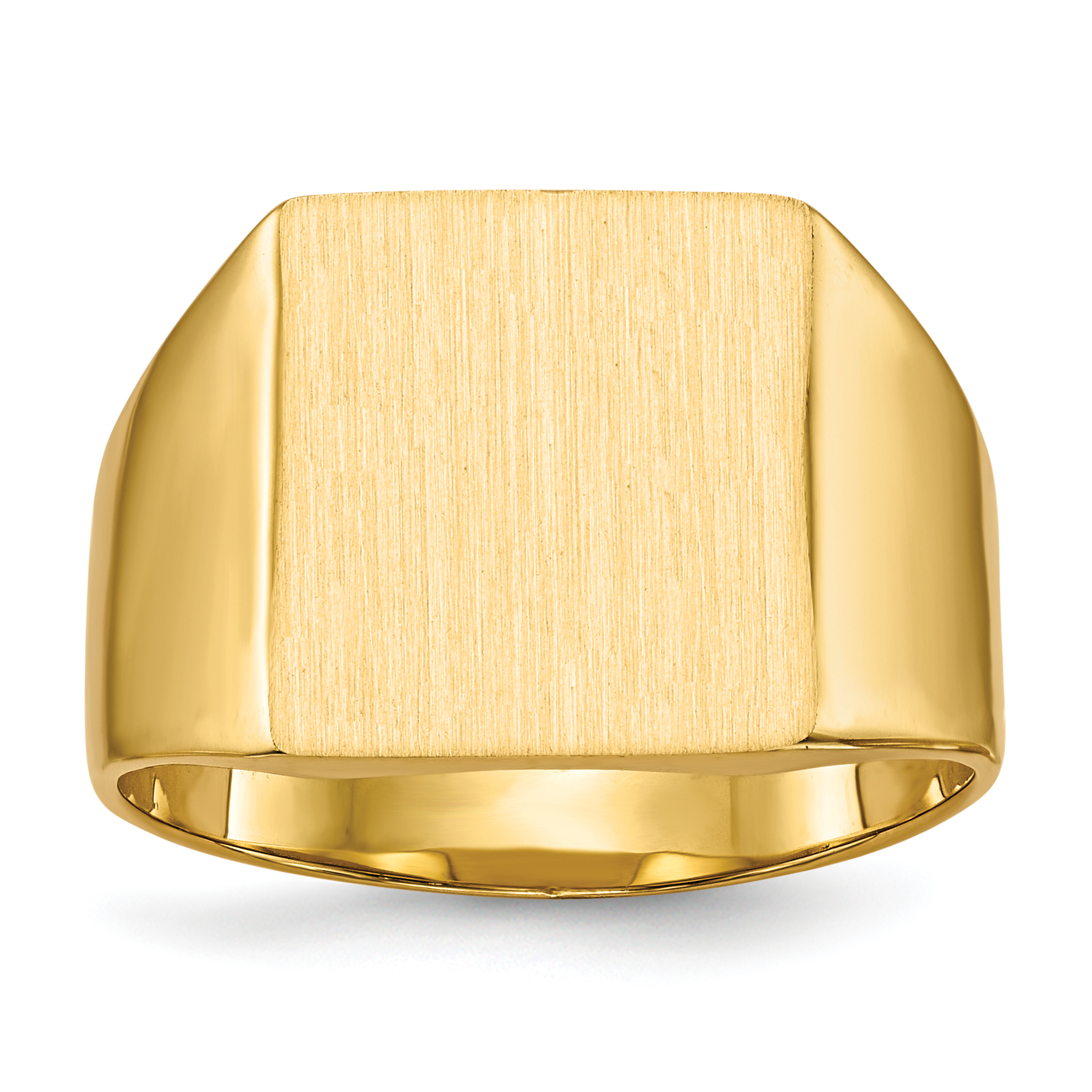 14k 12.0x13.0mm Closed Back Mens Signet Ring (RS359)