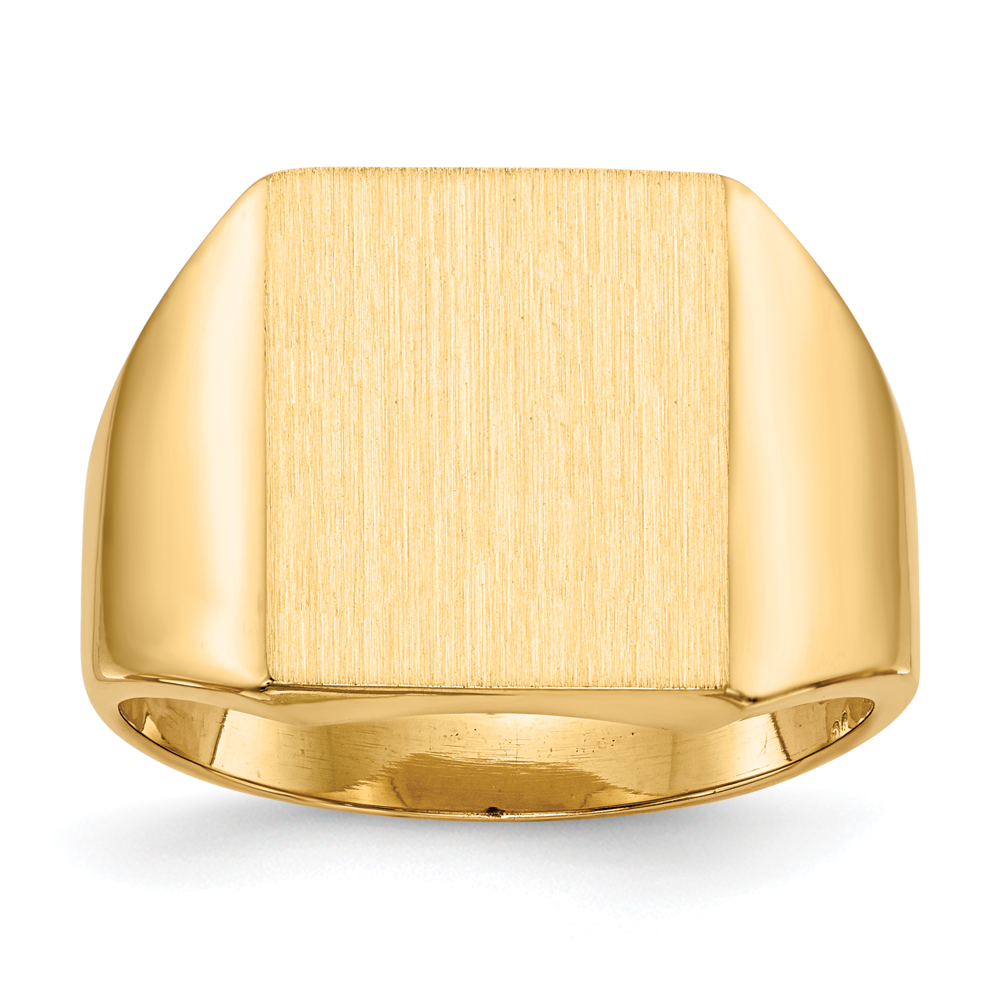 14k 13.5x15.0mm Closed Back Mens Signet Ring (RS360)