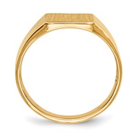14K Yellow Gold 8.5x9.0mm Square Open Back Signet Ring view 2