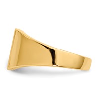 14K Yellow Gold 8.5x9.0mm Square Open Back Signet Ring view 3