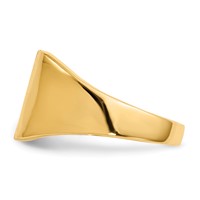 14K Yellow Gold 11.0x 11.5mm Square Open Back Signet Ring view 3
