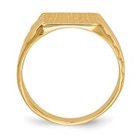 14K Yellow Gold 9.0x9.0mm Square Closed Back Signet Ring view 2