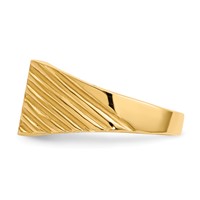 14K Yellow Gold 9.0x9.0mm Square Closed Back Signet Ring view 3