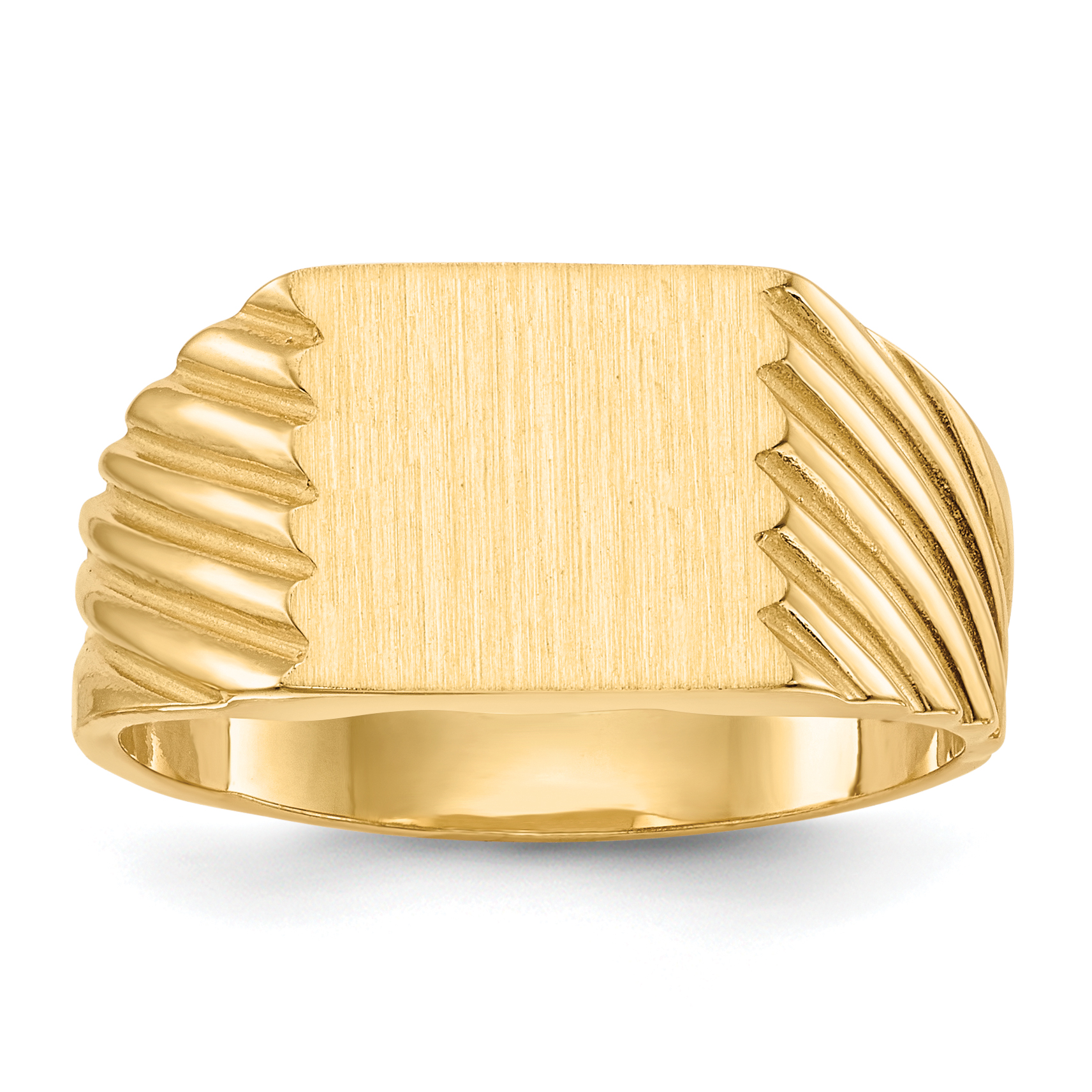 14k 9.0x9.0mm Closed Back Signet Ring (RS370)