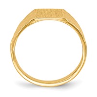 14K Yellow Gold 8.0x 6.5mm Open Back Rectangular Signet Ring view 2