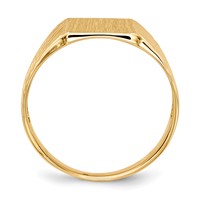 14K Yellow Gold 8.0x 9.5mm Rectangle Open Back Signet Ring view 2