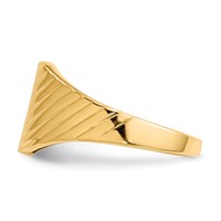 14K Yellow Gold 8.0x 9.5mm Rectangle Open Back Signet Ring view 3