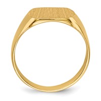 14K 12.0x10.5mm Closed Back Signet Ring view 2