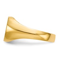 14K 12.0x10.5mm Closed Back Signet Ring view 3