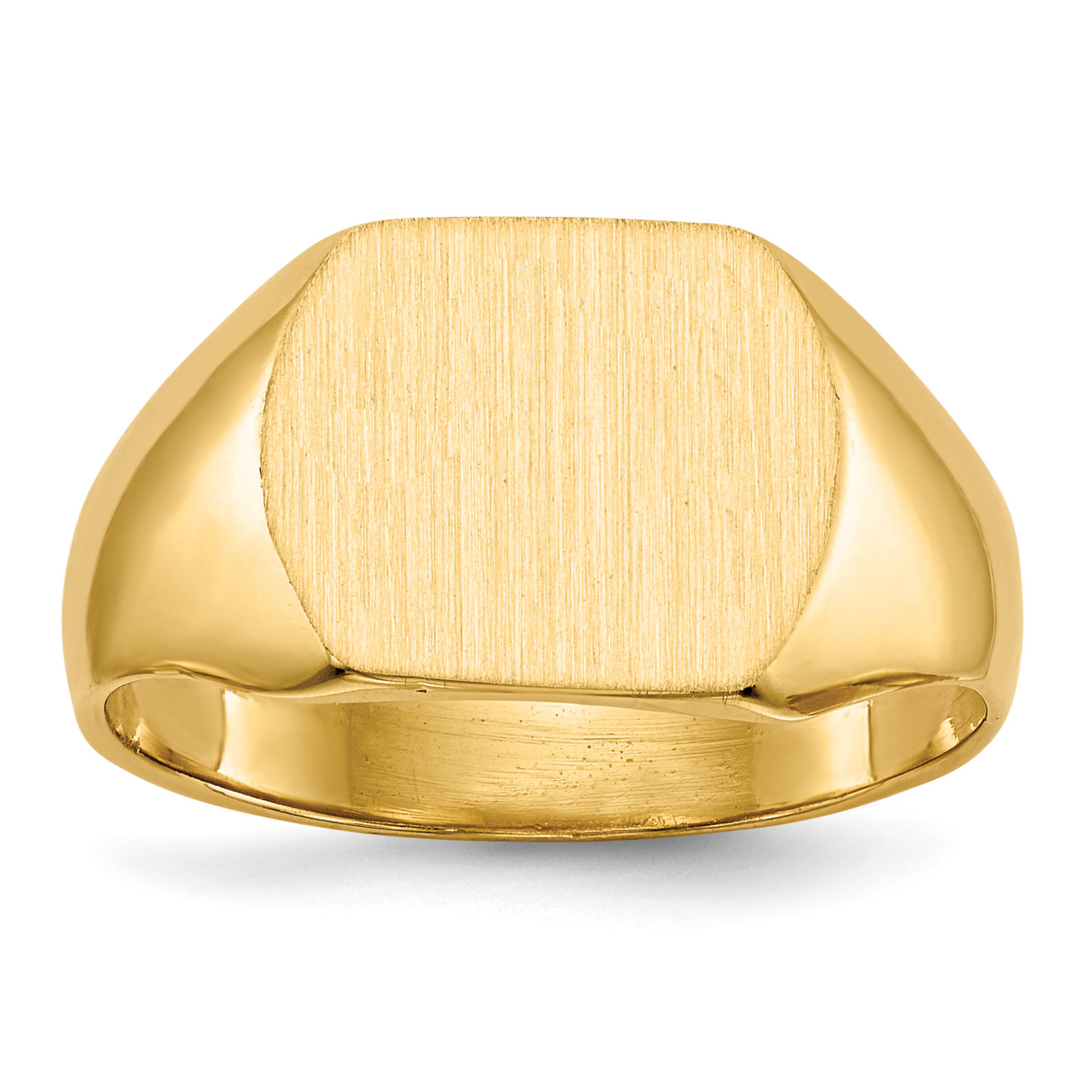 14k 12.0x10.5mm Closed Back Signet Ring (RS389)