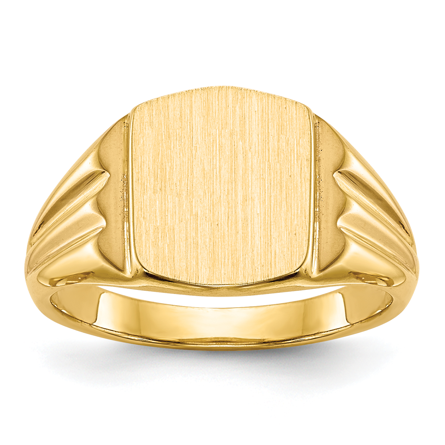 14k 8.5x10.5mm Closed Back Signet Ring (RS390)