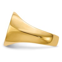 14K Yellow Gold 0.50 Point VS Diamond 15.0x 15.0mm Cushion Closed Back Mens Signet Ring view 3