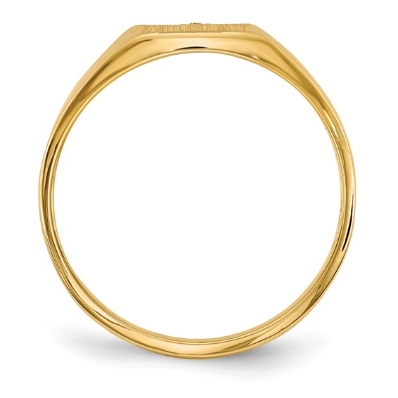 Gold Polished Diamond Signet Ring
