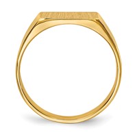 14K 10.5x5.5mm Rectangle Closed Back Signet Ring view 2