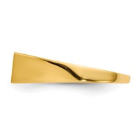 14K Yellow Gold 12.0x 5.5mm Rectangle Closed Back Signet Ring view 3