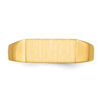 14K Yellow Gold 12.0x 5.5mm Rectangle Closed Back Signet Ring view 4