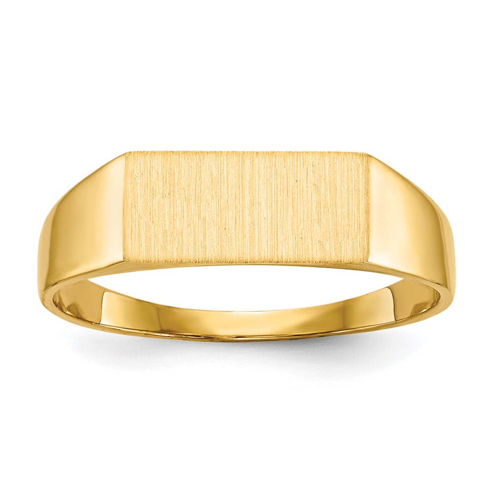 14k 5.5 x12.0mm Closed Back Signet Ring