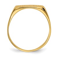 14K Yellow Gold 12.5x6.5mm Rectangle Closed Back Signet Ring view 2