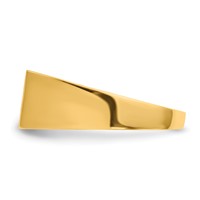 14K Yellow Gold 13.0x7.0mm Rectangle Closed Back Signet Ring view 3
