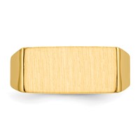 14K 16.5x8.0mm Rectangle Closed Back Mens Signet Ring view 4