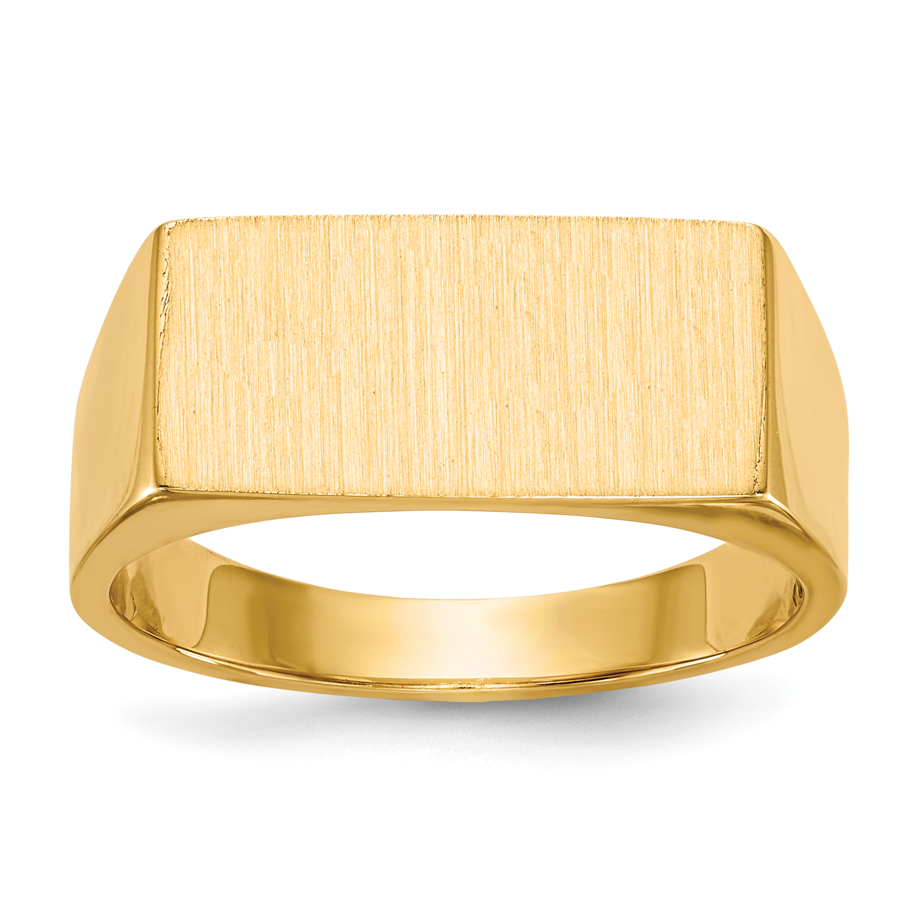 14k 16.5x8.0mm Closed Back Mens Signet Ring (RS404)