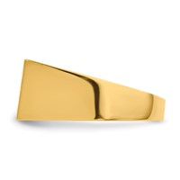 14K Yellow Gold 15.0x 9.0mm Rectangle Closed Back Mens Signet Ring view 3