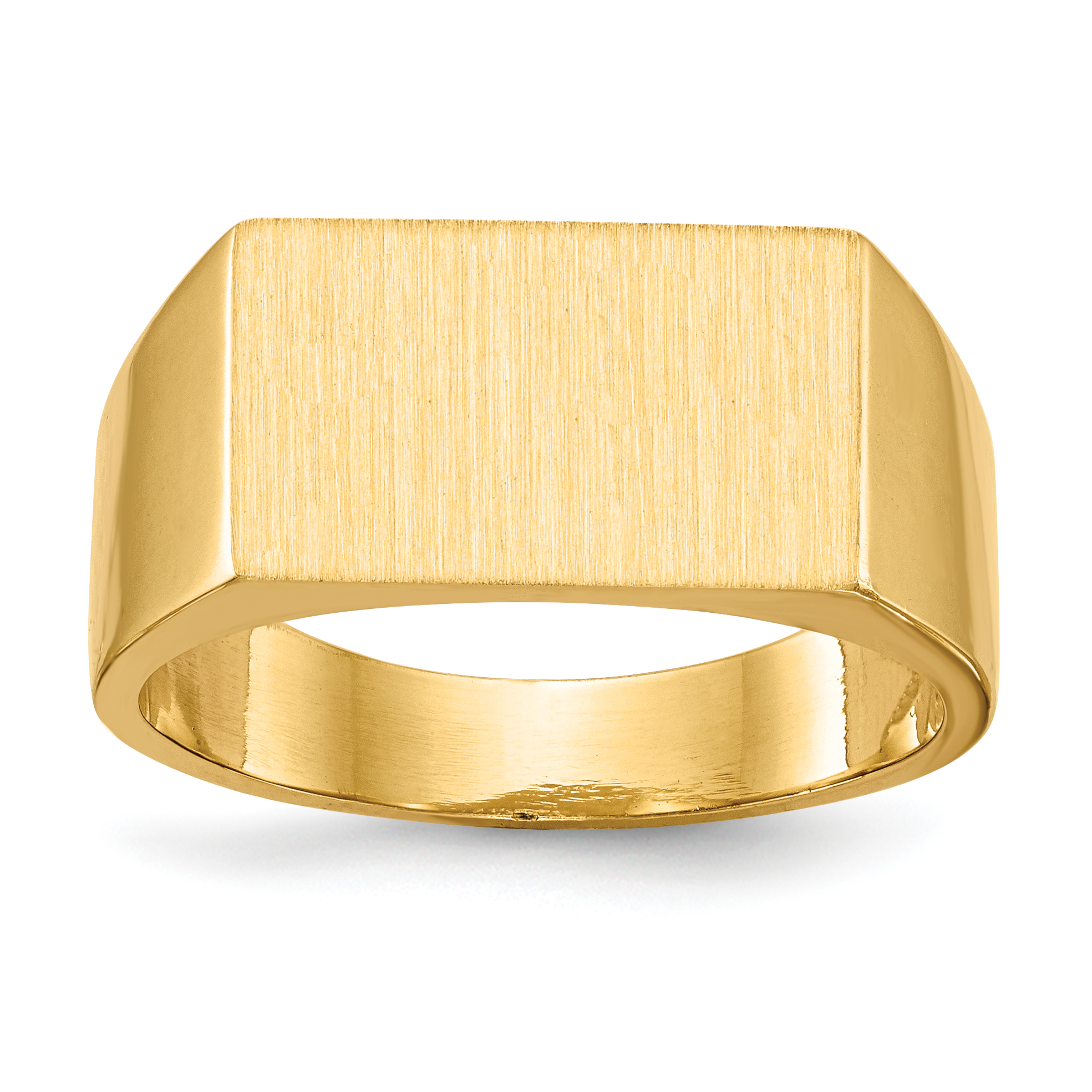 14k 15.0x9.0mm Closed Back Mens Signet Ring (RS405)
