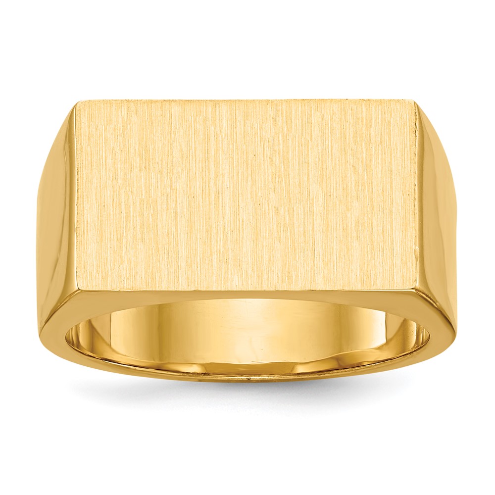 14k 10.5×18.0mm Closed Back Men’s Signet Ring