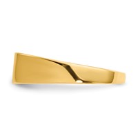 14K Yellow Gold 12.0x5.5mm Rectangle Open Back Signet Ring view 3