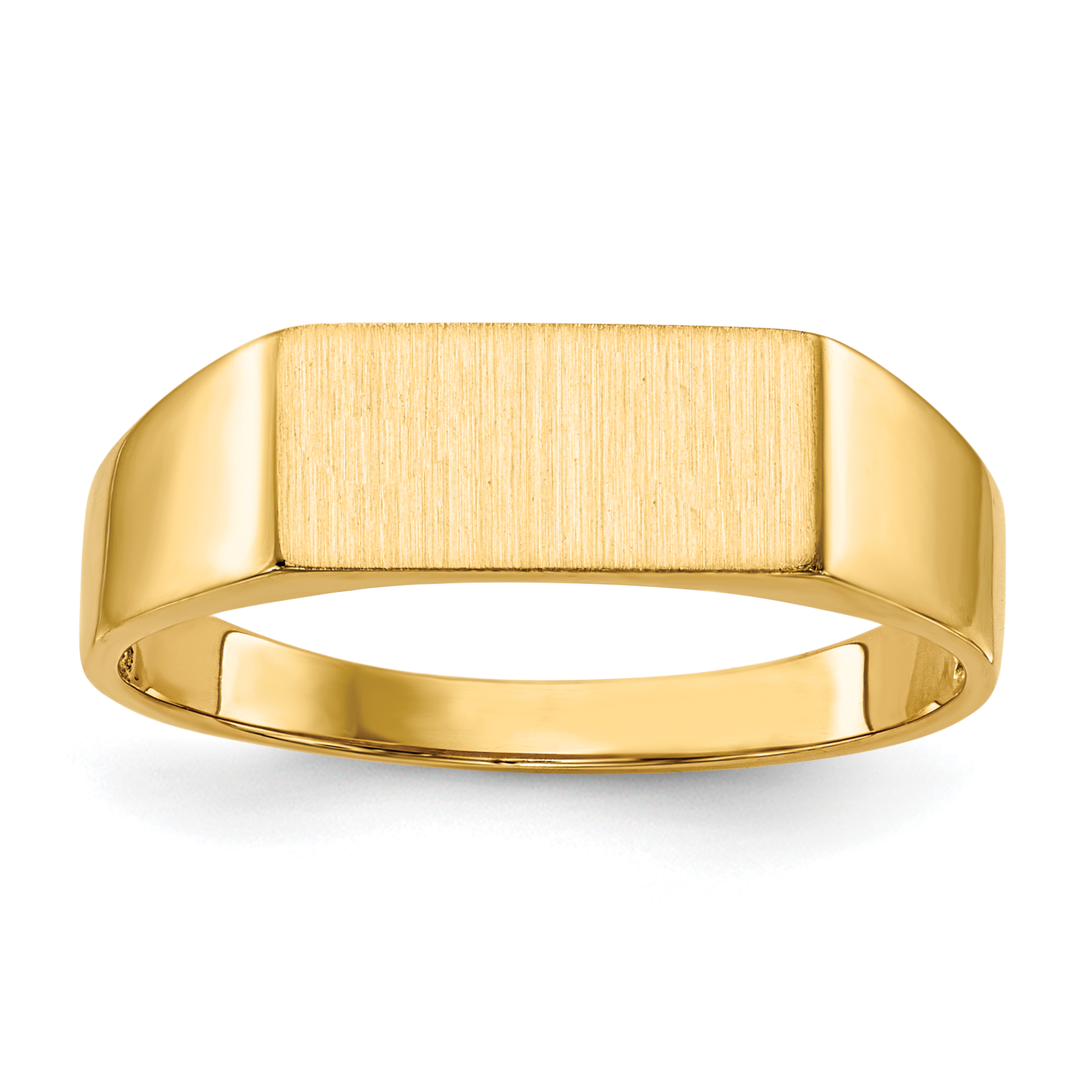 14k 12.0x5.5mm Open Back Signet Ring (RS409)