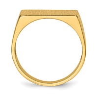 14K Yellow Gold 16.5x 8.0mm Rectangle Open Back Mens Signet Ring view 2