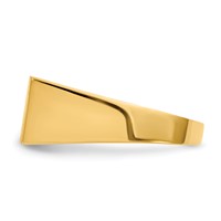 14K Yellow Gold 16.5x 8.0mm Rectangle Open Back Mens Signet Ring view 3