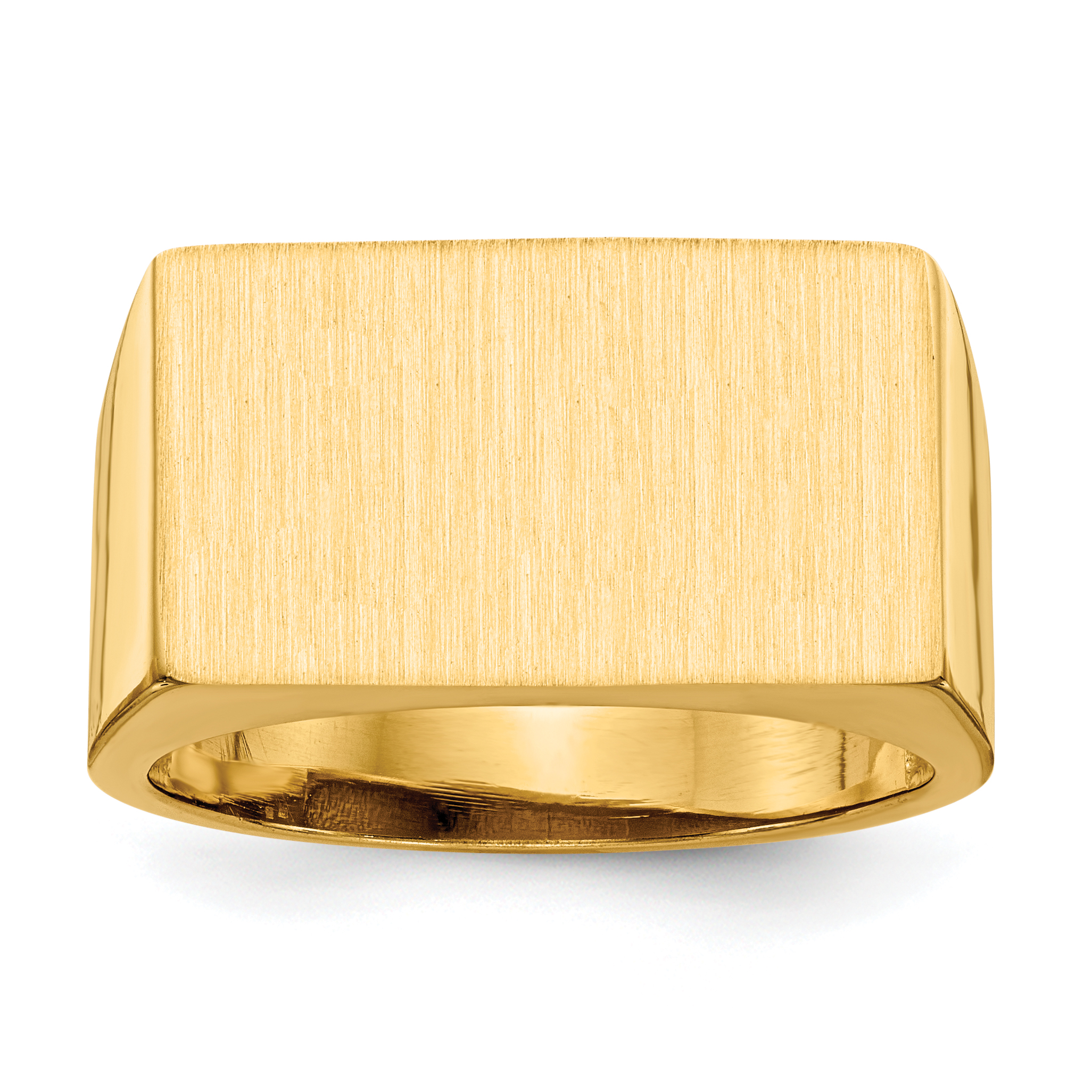14k 18.0x11.0mm Open Back Mens Signet Ring (RS411)