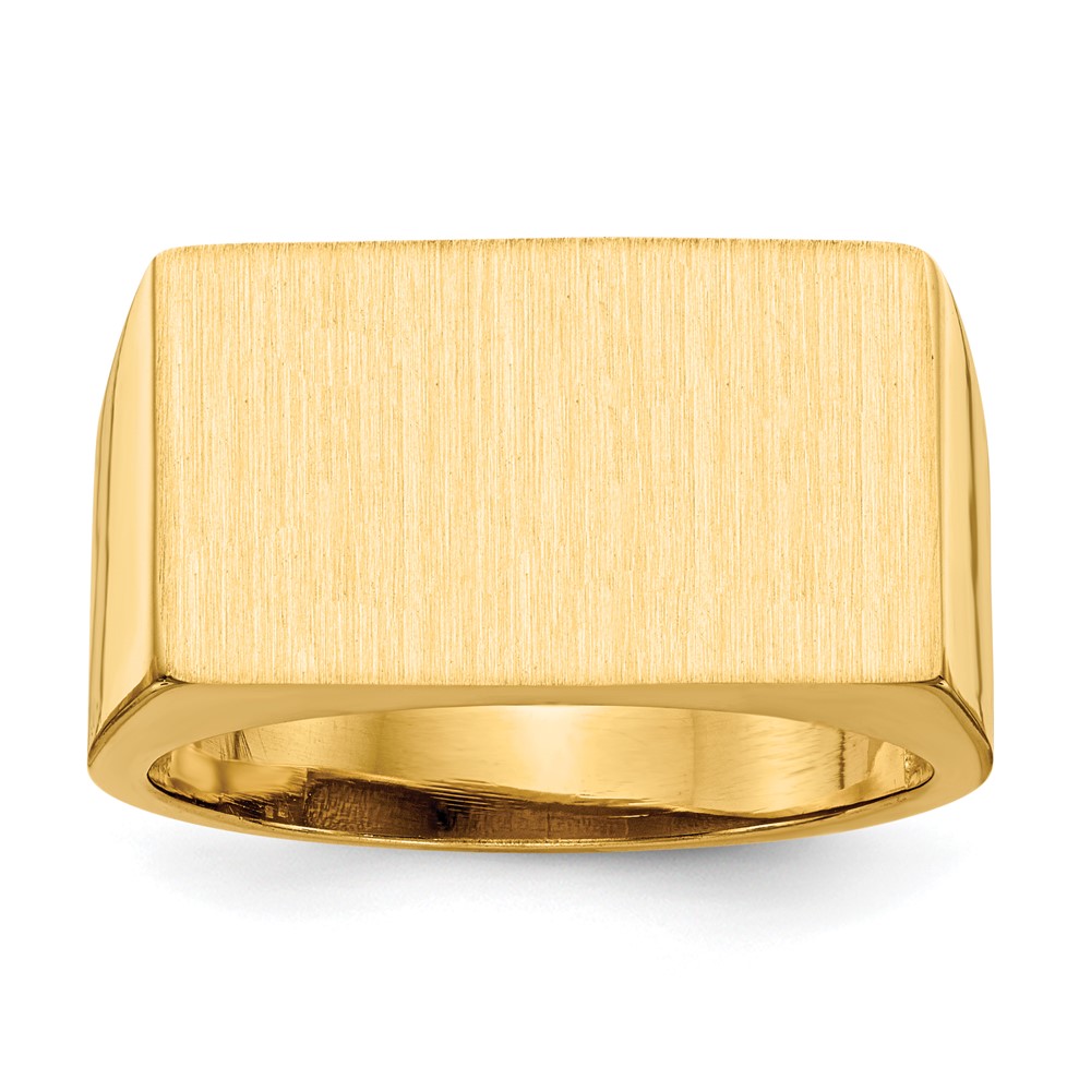 14k 10.0×18.0mm Open Back Men’s Signet Ring