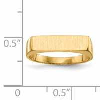 14K Yellow Gold 16.5x 5.0mm Rectangle Closed Back Signet Ring view 5