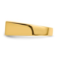 14K Yellow Gold 16.0x 6.0mm Rectangle Closed Back Signet Ring view 3
