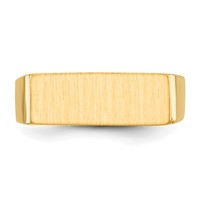 14K Yellow Gold 16.0x 6.0mm Rectangle Closed Back Signet Ring view 4