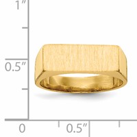 14K Yellow Gold 16.0x 6.0mm Rectangle Closed Back Signet Ring view 5