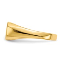 14K Yellow Gold 12.0x 6.5mm Rectangle Closed Back Signet Ring view 3