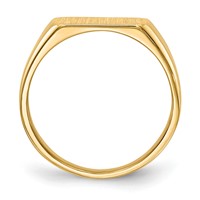 14K 11.5x6.5mm Octagon Closed Back Signet Ring view 2
