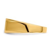 14K 11.5x6.5mm Octagon Closed Back Signet Ring view 3