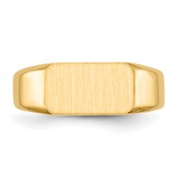 14K 11.5x6.5mm Octagon Closed Back Signet Ring view 4
