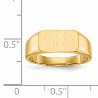 14K 11.5x6.5mm Octagon Closed Back Signet Ring view 5