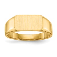 14K 11.5x6.5mm Octagon Closed Back Signet Ring view 1