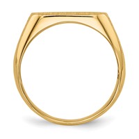 14K 12.5x6.0mm Oval Open Back Signet Ring view 2