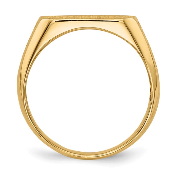 14k 12.5x6.0mm Oval Open Back Signet Ring