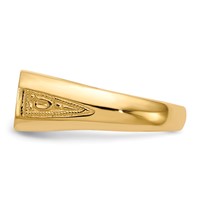 14K 12.5x6.0mm Oval Open Back Signet Ring view 3