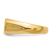 14K Yellow Gold 12.5x 6.0mm Oval Closed Back Signet Ring view 3